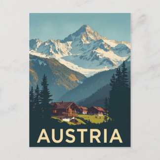Cartão Postal Cabina de Montanha Rustic Austria