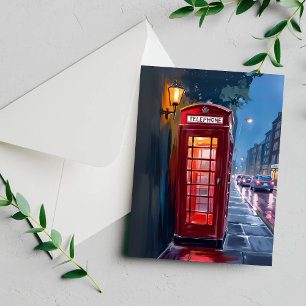 Cartão Postal Cabine Telefônica Vermelha de Londres Inglaterra V