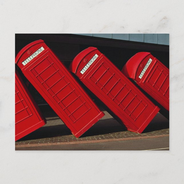 Cartão Postal Cabines telefônicas de Londres (Frente)