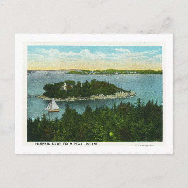 Cartão Postal Cabo Elizabeth View de Dois Faróis (Frente)