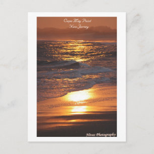 Cartão Postal Cabo May Point New Jersey Sunset