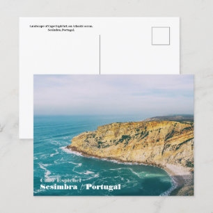 Cartão Postal Cabo na paisagem do oceano Atlântico