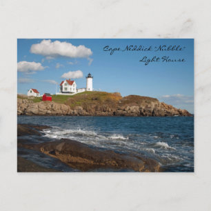 Cartão Postal Cabo Neddick "Nubble" Casa de Luz