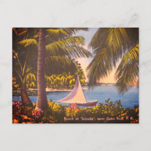 Cartão Postal Cabo Rojo, Porto Rico - Praia em Joyuda