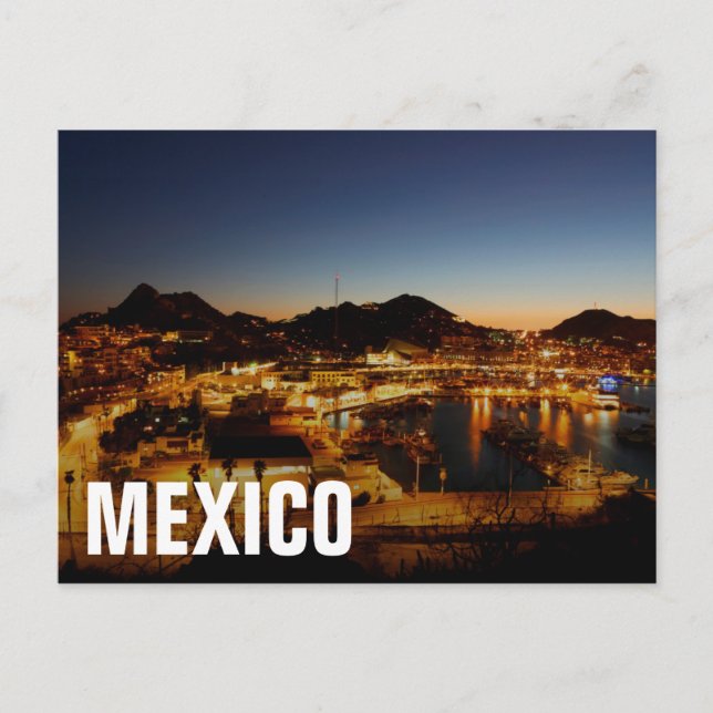 Cartão Postal Cabo San Lucas Cityscape Ao Sunset, México (Frente)