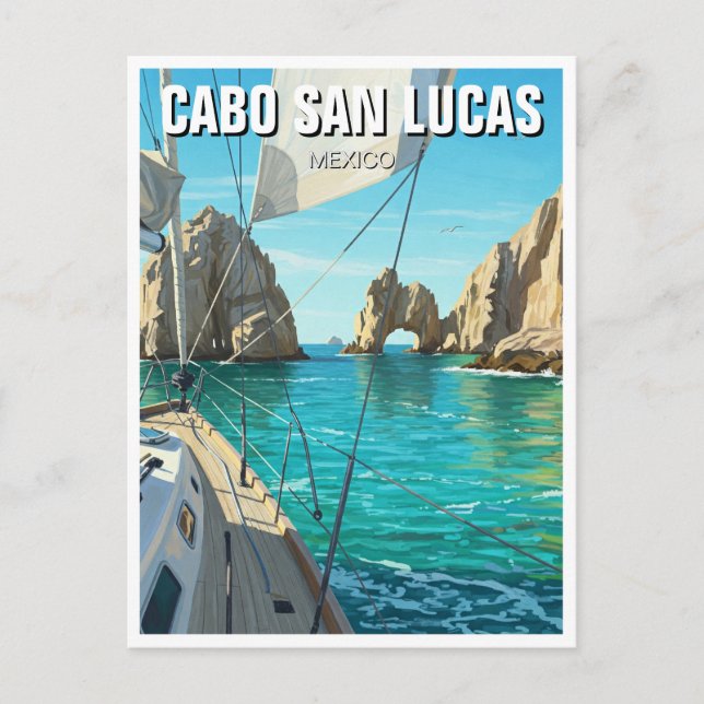 Cartão Postal Cabo San Lucas Mexico El Arco Viagem (Frente)