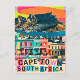 Cartão Postal Cabo Town África do Sul Viagem Bo-Kaap Paisagem