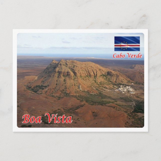 Cartão Postal Cabo Verde - Boa Vista - Rocha Estància - (Frente)