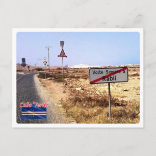 Cartão Postal Cabo Verde - Rabil - Placa Toponímica -