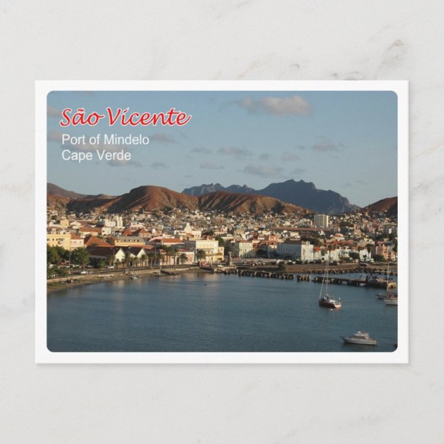Cartão Postal Cabo Verde - São Vicente - Porto de Mindelo - (Frente)