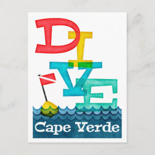 Cartão Postal Cabo Verde - Scuba Colorida