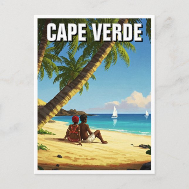 Cartão Postal Cabo Verde Viagem (Frente)