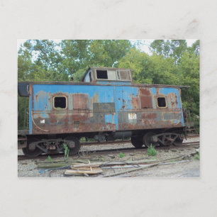 Cartão Postal Caboose Enferrujado