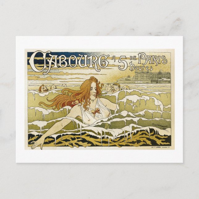 Cartão Postal Caboure - Paris - Anúncio francês ventiço (Frente)