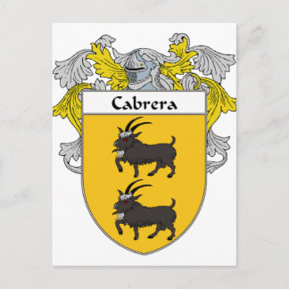 Cartão Postal Cabrera Casaco de Braços/Crest Familiar (Mantled)