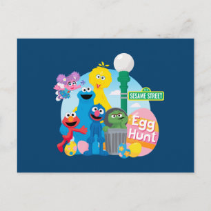 Cartão Postal Caça ao Ovo de Páscoa na Sesame Street
