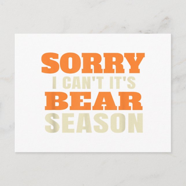 Cartão Postal Caça ao Urso Engraçado (Frente)