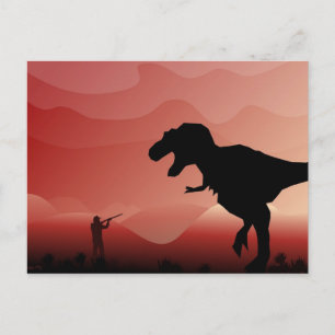 Cartão Postal Caça aos Dinossauros