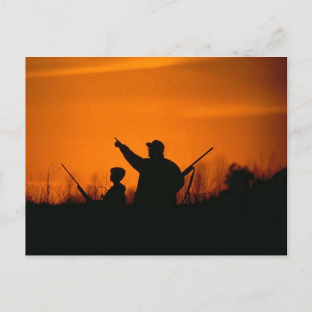 Cartão Postal Caça com Pai (Frente)