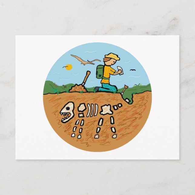 Cartão Postal Caça Fóssil (Frente)