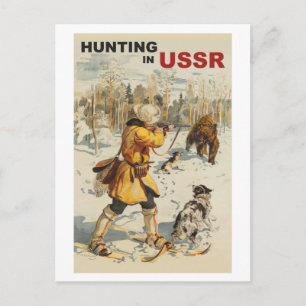 Cartão Postal Caça na URSS