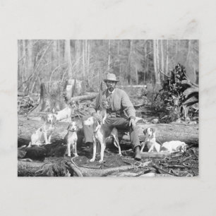 Cartão Postal Caçador com seus Cães de Caça, 1897