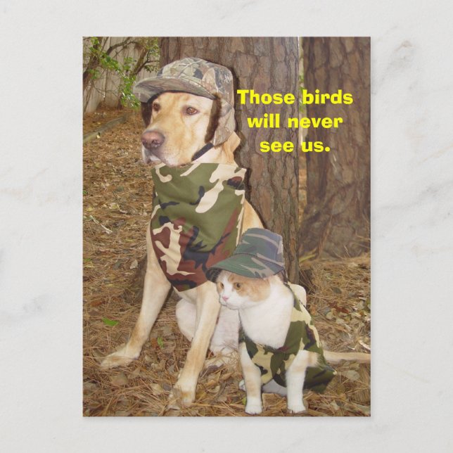 Cartão Postal Caçadores Camuflados (Frente)