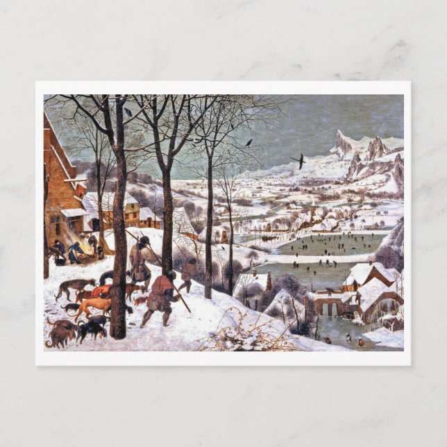 Cartão Postal Caçadores na neve, Pieter Bruegel, o Velho (Frente)