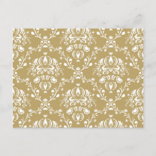 Cartão Postal Cacau e Cream Damask