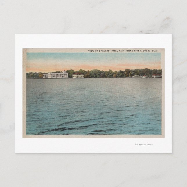 Cartão Postal Cacau, Flórida - Vista do Hotel Brevard e da Índia (Frente)