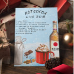 Cartão Postal Cacau quente com receita de chocolate<br><div class="desc">Este design pode ser personalizado na área fornecida pela alteração da foto e/ou do texto. Ou pode ser personalizado clicando em Personalizar este Modelo e, em seguida, escolhendo o clique para personalizar mais a opção e excluir ou alterar a cor do plano de fundo, adicionar texto, alterar a cor ou...</div>