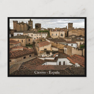 Cartão Postal Caceres, bela cidade espanhola cartão-postal