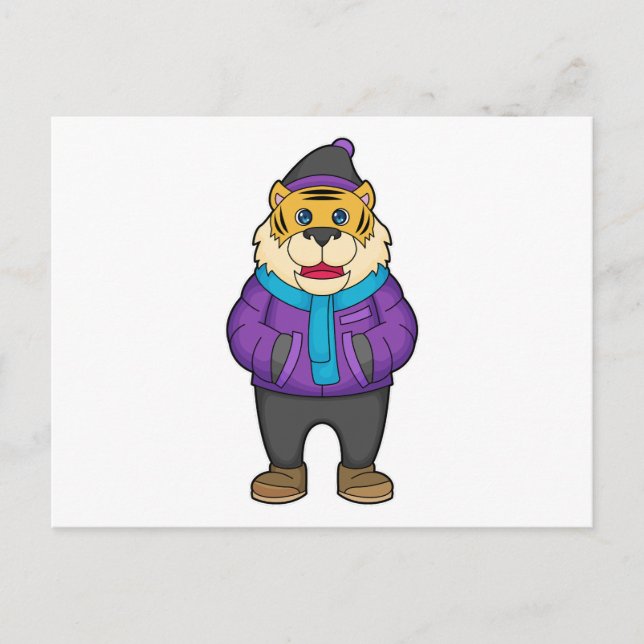 Cartão Postal Cachecol de Tigre (Frente)