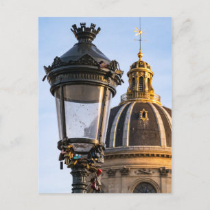 Cartão Postal Cachinhos de amor na Pont des Arts em Paris