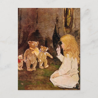 Cartão Postal "Cachinhos Dourados e os Três Ursos"