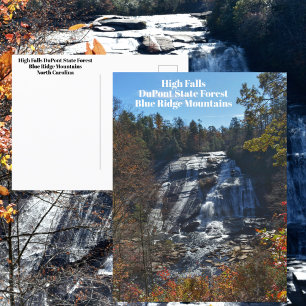 Cartão Postal Cachoeira Alta do Outono DuPont State Forest NC