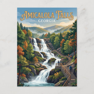 Cartão Postal Cachoeira Amicalola Geórgia