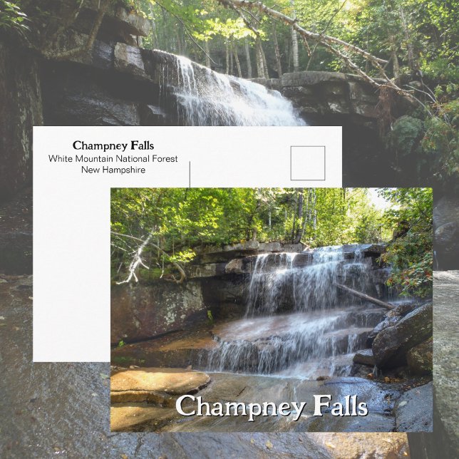 Cartão Postal Cachoeira Champney Falls White Mountains NH (Criador carregado)