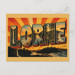 Cartão Postal Cachoeira Costeira Lorne Vitória Austrália Arte