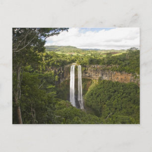 Cartão Postal Cachoeira de Chamarel-mais alta em Maurício, mais 