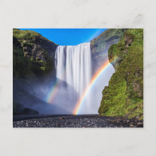 Cartão Postal Cachoeira e arco-íris