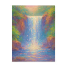 Cachoeira Espelhada - Estilo de Pintura Pastel Art