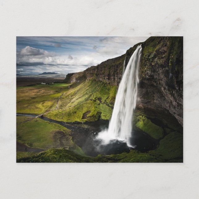 Cartão Postal Cachoeira | Islândia de Seljalandsfoss (Frente)