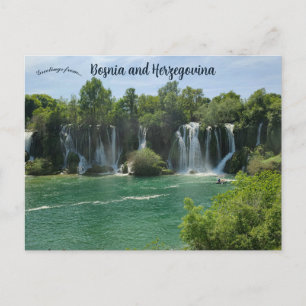 Cartão Postal Cachoeira Kravica Bósnia e Herzegovina