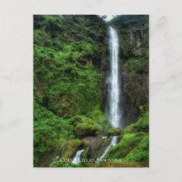 Cartão Postal Cachoeira Natural Verde Exuberante Fresca