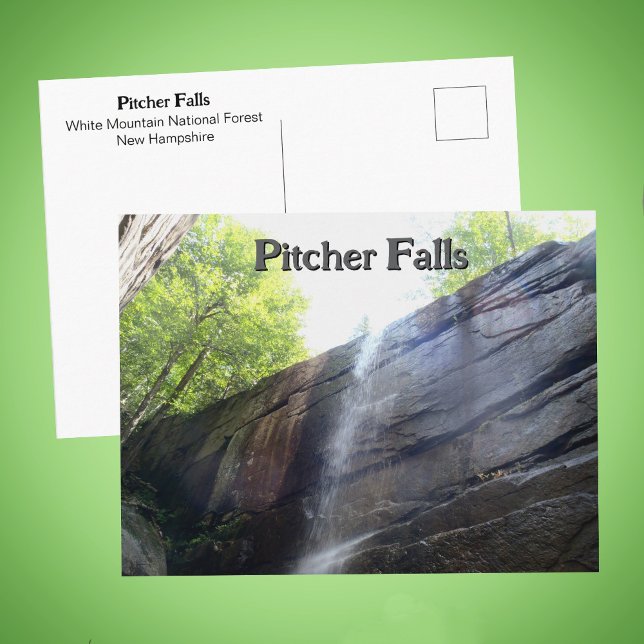 Cartão Postal Cachoeira Pitcher Falls White Mountains NH Foto (Criador carregado)