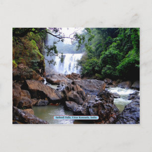 Cartão Postal Cachoeira Sathodi, Uttar Kannada, Índia