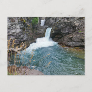 Cartão Postal Cachoeira St. Mary II no Parque Nacional Glacier
