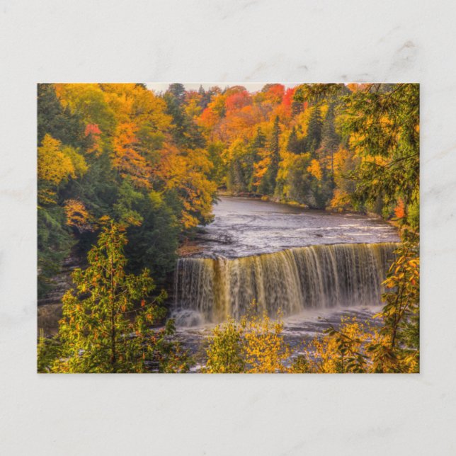 Cartão Postal Cachoeira Superior com Cores de Outono (Frente)