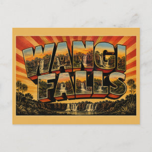 Cartão Postal Cachoeira Wangi Falls NT Austrália Floresta das Mo